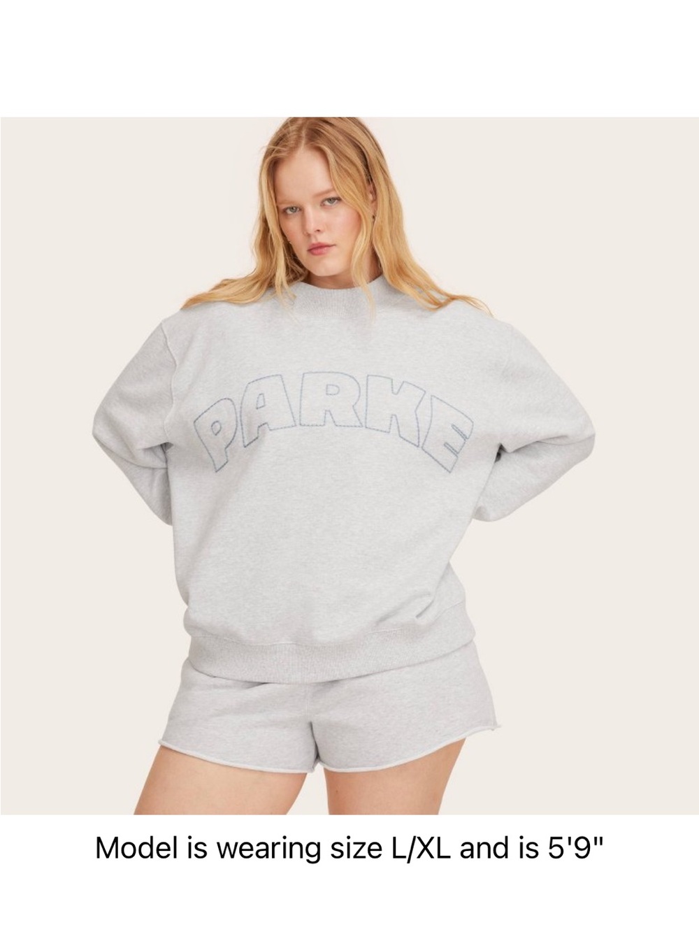 Parke x Target Grey Mockneck pullover sweatshirt